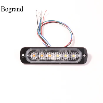 Bogrand 6W Amber Sincronizate Strobe Lumina Partea Urgență Flash Semnal, Lampa Auto LED de Avertizare Construcția Vehiculului Lumini de Alarmă