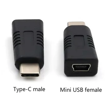 Mini USB de sex Feminin Pentru Tipul C de sex Masculin Adaptor Mini T Tip de sex Feminin Pentru Cablu de Date Adaptor de Încărcare