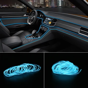 1/2/3/5m Benzi cu LED-uri Auto de Interior Decorative Lampa RGB Iluminat cu Neon pentru Lumina Ambientală Caravana Accesorii Auto Universal 12V 