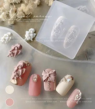 1 buc Angel 3D Acril Mucegai Aripa Decoratiuni de Arta Unghiilor Unghii DIY Design Silicon Decorate Inima Nail Art Modele Unghii Mucegai