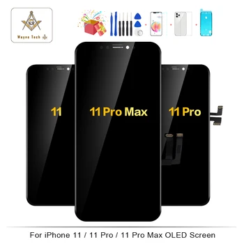 100% Testat de Pantalla LCD Pentru iPhone 11 Pro Max Display OLED Pentru iPhone 11 Ecran LCD Digitizer Pentru iPhone 11 LCD Nici un Pixel Mort+