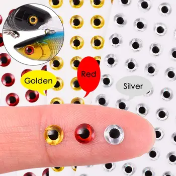 100buc Pescuit Nada Ochii Holografice 3D 3mm - 12mm Aur Argint Roșu de Simulare de Zbor Promelas Pește Artificial DIY Ochi de Pescuit