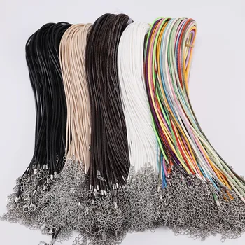 10buc/Lot Dia 1.5/2 mm Handmade Real Cablul de Piele Colier Cu Incuietoare Reglabila Frânghii Împletite pentru DIY Bijuterii Accesorii
