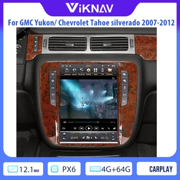 12.1 Inch PX6 Android 9.0 64G Radio Auto Pentru GMC Yukon/ Chevrolet Tahoe silverado 2007-2012 Navigare GPS Multimedia Player