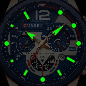 2021 Ceasuri Barbati CURREN Top Brand de Lux Casual Oțel Cuarț Bărbați Ceas Ceas de Afaceri de sex Masculin Sport rezistent la apa, Data, Cronograf