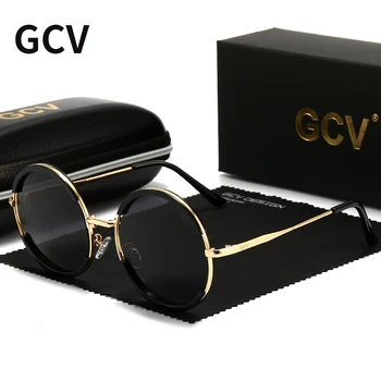 2021 GCV Vânzare Fierbinte Bărbați Clasic Femei de sex Masculin de sex Feminin de ochelari de Soare Superbe Cadru Rotund Ochelari Moda Punk Stil Nou Metal Polarizate