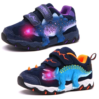 2022 Toamna Copii Adidasi Light Up Sport Baieti Pantofi de Dinozaur 3D Luminos Tenis Copii Adidasi CONDUS Băiatul Pantofi de Funcționare