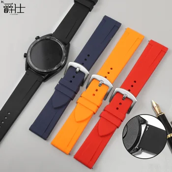 20mm 22mm Silicon Ceasul Pentru Samsung Galaxy Watch 46mm/Active 2 42mm rezistent la apa Bratara din Cauciuc Negru Rosu