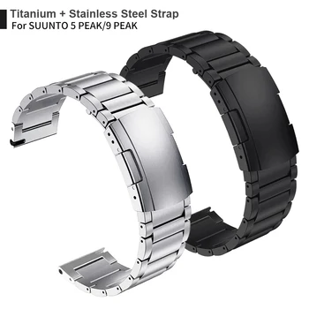 22mm Titan Curea Pentru SUUNTO 9 VÂRF Banda pentru SUUNTO 5 VÂRF de Metal Curea din Oțel Brățară Incuietoare de Înlocuire Watchbands