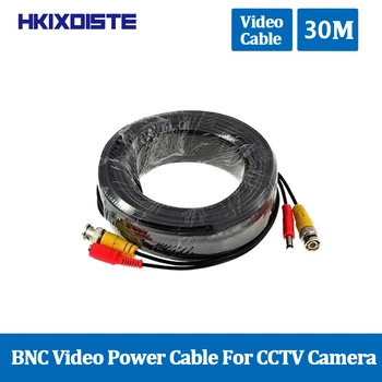 30M 100Ft Video BNC Cablu de Alimentare Pentru CCTV AHD DVR Sistem de Securitate Negru Accesorii Supraveghere