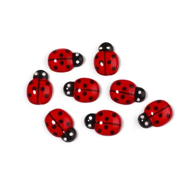 30pcs Roșu Beetle Rășină Spate Plat Patch obiecte de Artizanat Petrecere de Nunta de Decorare DIY Album de Artizanat Bijuterii Accesorii de Îmbrăcăminte