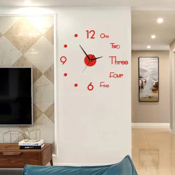 3D Ceas de Perete Luminos Fara rama Ceasuri de Perete DIY Ceas Digital de Perete Autocolante Tăcut Ceas pentru Acasă Living Birou Decor de Perete