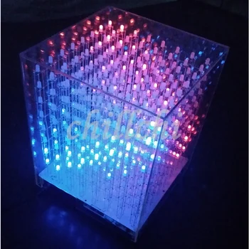 3D888 plin de culoare RGB lumina cub Muzica spectru 16 milioane de tipuri de Sticlă de culoare-free 3D eye Bar Club KTV restaurant Atmosfera lampa