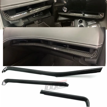 3PCS JOGON Fibră de Carbon Interior Auto Consola Bord de Acoperire Benzi Tapiterie Pentru Chevrolet C8 Z51 Coupe 2020-2022 Accesorii Auto