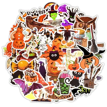 50 BUC Halloween Autocolant Decorativ pentru Living Decor Fereastră Decor Animal de Dovleac Graffiti Autocolante pentru Decorarea Dormitoare