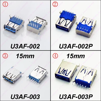 (5pieces) de sex Feminin USB 3.0 Conector Soclu USB 3.0, Jack de 90°/180° DIP Pentru U Disc Hi-Viteza de Transmitere a Datelor Deformat/Cu Gura