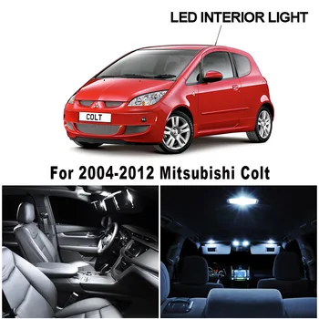 7pcs Canbus Alb Becuri cu LED-uri de Interior Dome Harta Lectură Kit de Lumina Pentru Mitsubishi Colt MKVI MK6 VI 2004-2012 Lampa plăcuței de Înmatriculare