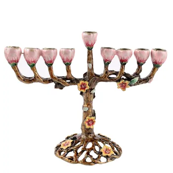 9 Ramură Hanukkah Menora sfesnice Copac de Flori de Epocă, Sfeșnicul
