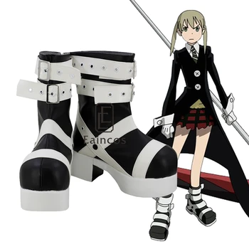 Anime Soul Eater Maka Albarn Cosplay Pantofi cu Toc de Lux Ghete Personalizate