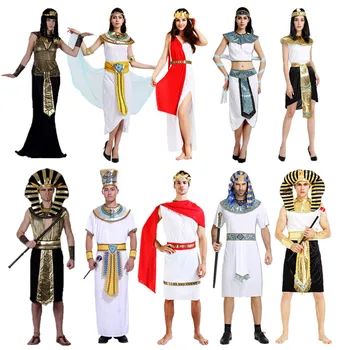 Anul Nou Faraonul Egiptean Regina Costum Cosplay Carnaval Cleopatra Rochii De Absolvire Om Adult Femei Haine De Halloween