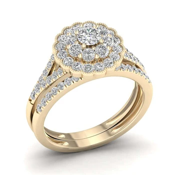 Aur de 14K Simulare Inel cu Diamant 1carat Mystic Logodna Bizuteria Anillos De Piatră prețioasă pentru Femei Diamante Inele cu Diamante de Moda