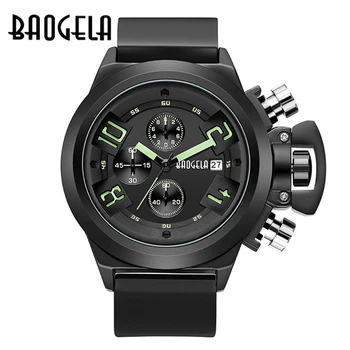 BAOGELA Ceas Cronograf Top Brand de Lux Luminos Silicon Cuarț Încheietura Ceasuri Militare de Sport Ceas de mână De Om 1606