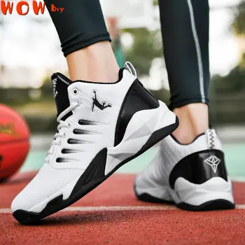 Baschet Pantofi Unisex Cuplu de Baschet, Pantofi de Sport Respirabil de Înaltă Calitate Adidași Bărbați Dimensiune 36-46 Retro Pantofi albi