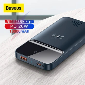 Baseus Power Bank 10000mAh Portabile 20W Magnetic Wireless Încărcător PowerCore Acumulator Extern PowerBank pentru Xiaomi iPhone 12