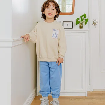BEBEZOO Copii Pantaloni Casual de Toamna de Culoare Solidă Talie Elastic Băieți Fete pantaloni de Trening Sport pentru Copii Pantaloni Copilul Pantaloni