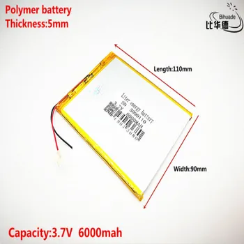 Bun Qulity 3.7 V,6000mAH 5090110 (polimer litiu-ion baterie) Li-ion baterie pentru tableta pc de 8 inch 9 inch 10 inch