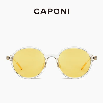 CAPONI Rotund ochelari de Soare Pentru Femei Brand Designer de sex Feminin de Ochelari Polarizate UV Proteja Moda Vintage Lady Ochelari de Soare CP31022