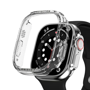 Caz acoperă Pentru Apple Watch seria 8 7 49mm 45mm/41mm 44mm/40mm 44 45 mm Toate-în jurul valorii de cadru Clar iwatch Ultra 4 3 5 se 6 7 49 mm