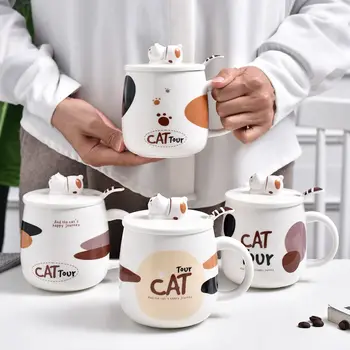 Creative Drăguț pisica Cani,Cana de Cafea Creative Ceașcă de Cafea cu Lapte Ceai, Cani,Ceramica de Cafea Ceai Portelan Cana Cadou