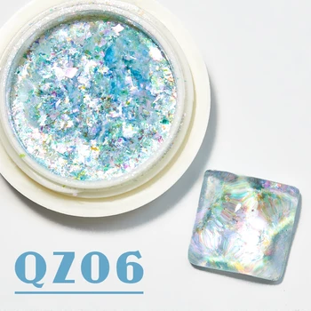 Cristal Opal de Foc Fulgi de Unghii Paiete Mov Sclipici Holografic DIY Chrome Pulbere pentru Unghiile de Primăvară Manichiura Paillettes
