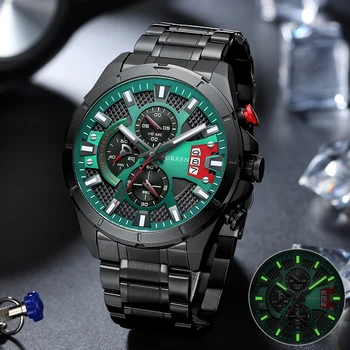 CURREN Ceasuri Barbati Casual Cuarț Ceas Cronograf Top Brand de Lux Mens de Moda Luminos Sport Ceas din Oțel Inoxidabil Ceas