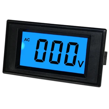 D69 display LCD voltmetru voltmetru gama AC 0-200V 0-600V panoul de afișare iluminare din spate albastru de lucru tensiune AC sau DC 8-12V