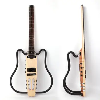 De bună calitate fără cap electrice tăcut călătorie chitara construit în vigoare pliabil portabil guitare guiter guitarra gitar chitare