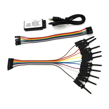 De vânzare cu amănuntul Test Clip Cârlig Analizor Logic Test Folder Pentru Fuzibil Dupont Cablu Pentru USB Saleae 24M 8CH