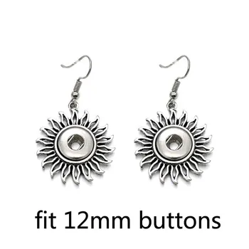 De Vânzare la cald 028 Moda Boemia Drăguț pentru a se Potrivi 12mm 18mm Snap Butonul Pentru Femei Farmecul Alb K Placat cu Design Fixează Cercei Bijuterii Cadou