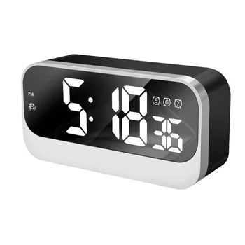 De Vânzare la cald Digital Ceas Deșteptător Dormitor Ceas de Masa Oglindă Amânare Noptiera Led-uri Ceasuri de Alarmă Cu Cablu USB Noapte Ceas de Masa Cadou