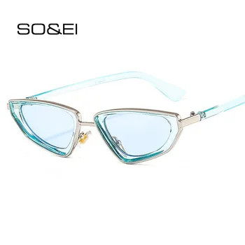 DECI&EI de Moda Mic Ochi de Pisica ochelari de Soare pentru Femei Brand Designer de Epocă Triunghi Bomboane de Culoare de sex Feminin de Ochelari de Soare Nuante UV400 Bărbați