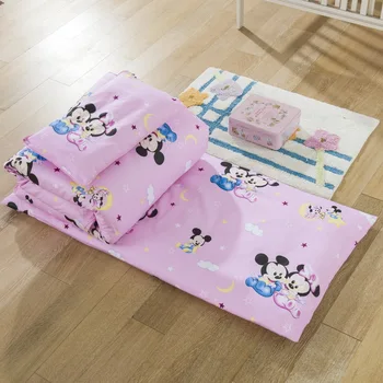 Disney 100% Bumbac lenjerie de Pat pentru copii Set Nou-născut plapuma pat Mickey mouse Minnie Pătuț Seturi de Pat Set de Plapuma fata de Perna Foaie de Plat