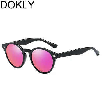 Dokly Polarizat ochelari de Soare Barbati Si Femei Designer de Moda ochelari de Soare Rotund Oculos De Sol UV400 Ochelari