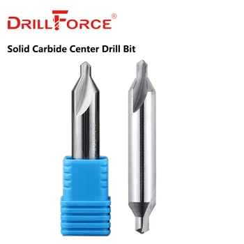 Drillforce 1 BUC A1-A6 Carbură Solidă Centru Set burghie, Un Tip Countersink Chamfer 60 de Grade Tungsten din Oțel Hole Cutter Bit