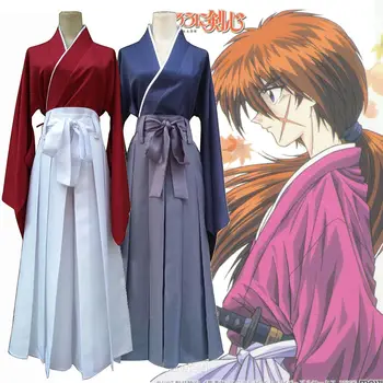En-Gros De Anime Japonez Rurouni Kenshin Călău Himura Kenshin Kimono Kendo Costum Cosplay Costum Picătură De Transport Maritim