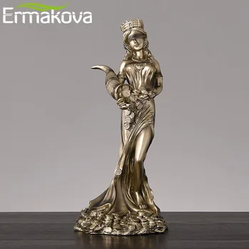 ERMAKOVA de Mari Dimensiuni Rășină Orbit greacă Avere Zeita Fortuna Figurina Plouto Noroc Avere Sculptura Birou Cadou Decor Acasă