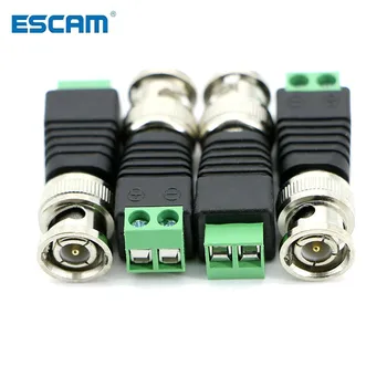 ESCAM Conectori BNC DIY pentru Supraveghere CCTV Camera Video Coaxial/Cat5/Cat6 Cabluri