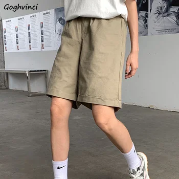 Femei pantaloni Scurți Solid Harajuku Genunchi-lungime Casual Moda Streetwear Bf Stil All-meci Chic Hipsters Marfă Fundul Mare Strada Noua
