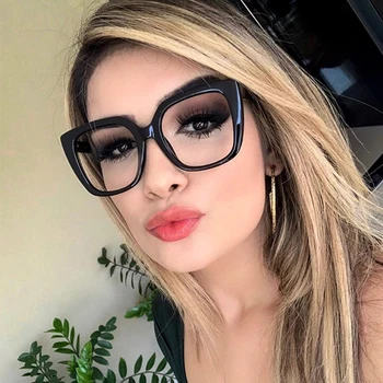 femei rama ochelari în 2020 Nou Pătrat negru rama de ochelari femei Mare rama de ochelari supradimensionate Stiluri de Moda Acetat