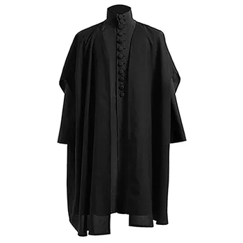 Film Severus Snape Jacheta Profesorul Set Cosplay Wizard Profesor De Școală Mantie Neagră Halat Omul Medieval Gotic Costum De Halloween